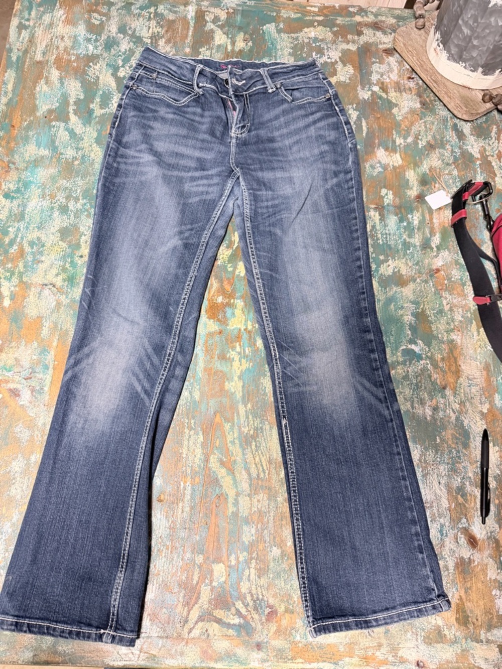 Wrangler Women's Flared Jeans - Faded Blue